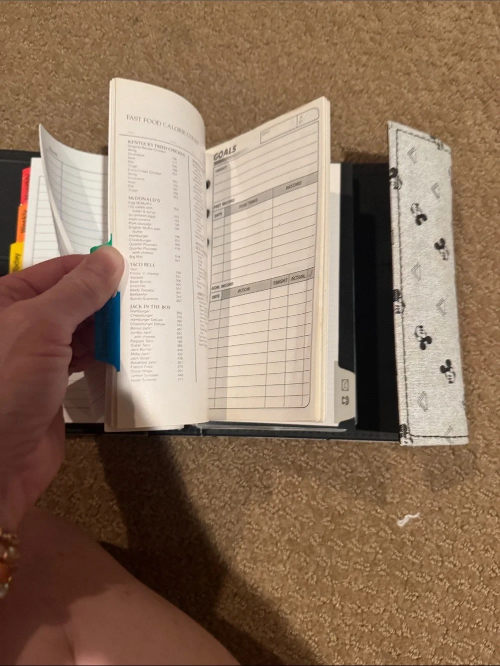 VINTAGE Mickey daily planner- Gray Mickey Pattern